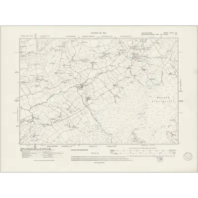 1910 Map of Denbighshire XXXIII.NE, 1948 Print