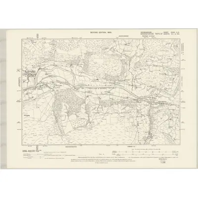 1899 Map of Denbighshire XXXIII.SE, 1900 Print