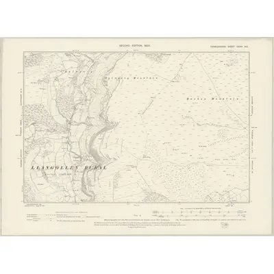 1898 Map of Denbighshire XXXIV.NE, 1900 Print