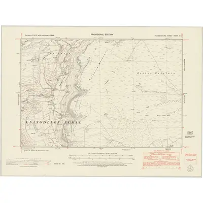 1949 Map of Denbighshire XXXIV.NE, 1953 Print