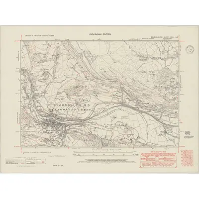 1938 Map of Denbighshire XXXIV.SE, 1948 Print