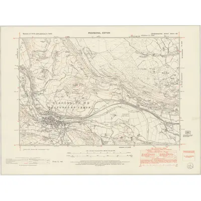 1949 Map of Denbighshire XXXIV.SE, 1953 Print
