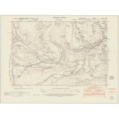 1949 Map of Denbighshire XXXIV.SW, 1953 Print
