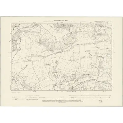 1898 Map of Denbighshire XXXIX.NE, 1900 Print
