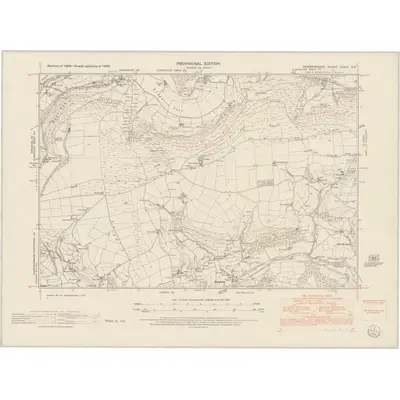 1949 Map of Denbighshire XXXIX.NE, 1954 Print