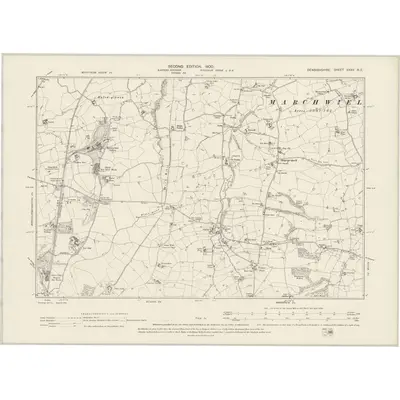 1898 Map of Denbighshire XXXV.NE, 1900 Print