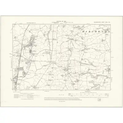 1909 Map of Denbighshire XXXV.NE, 1914 Print