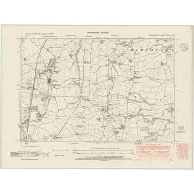 1938 Map of Denbighshire XXXV.NE, 1948 Print