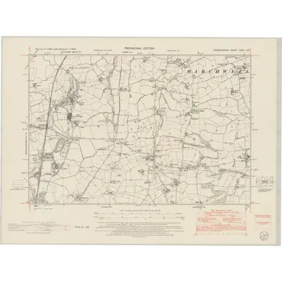 1949 Map of Denbighshire XXXV.NE, 1954 Print