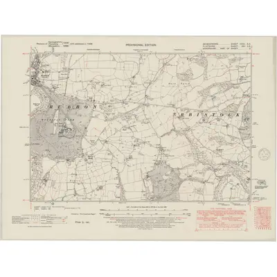 1938 Map of Denbighshire XXXV.SE, 1948 Print