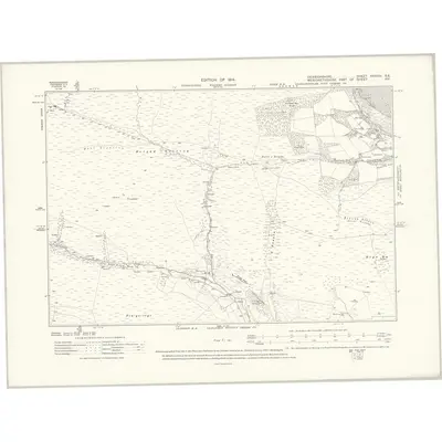 1910 Map of Denbighshire XXXVIII.SE, 1914 Print