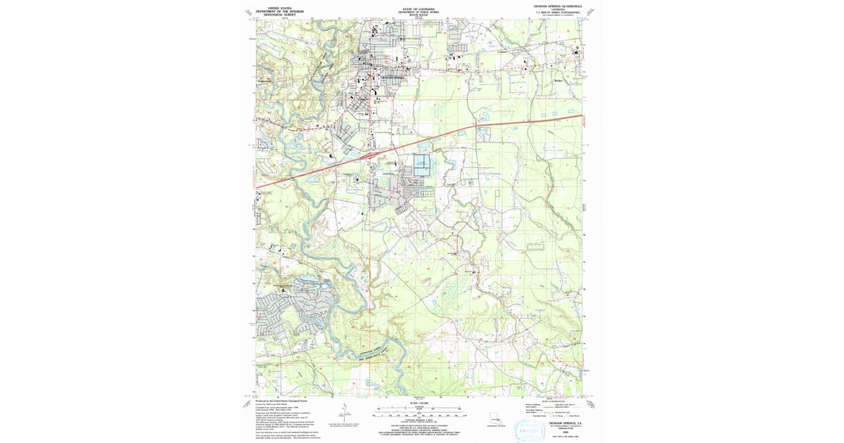 1990s Maps of The Preserve at Gray s - Denham Springs Livingston County La Usgs Topo 1991 Og 1200x630