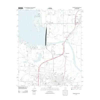 2013 Map of Denison Dam, 2013 Print