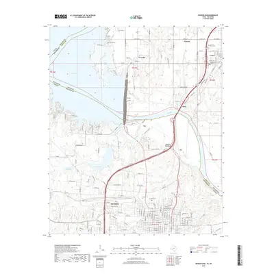 2019 Map of Denison Dam, 2019 Print