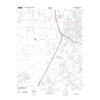 2013 Map of Denton West, 2013 Print