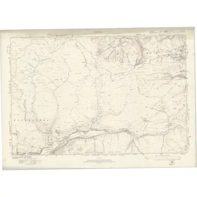 1896 Map of Derbyshire I, 1924 Print
