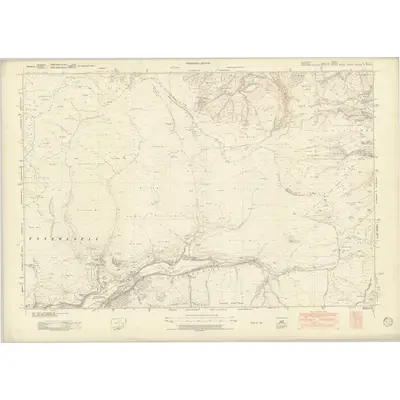 1948 Map of Derbyshire I, 1950 Print
