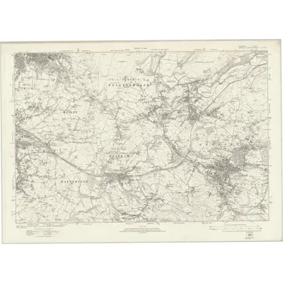 1919 Map of Derbyshire II, 1924 Print