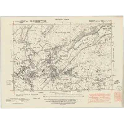 1938 Map of Derbyshire II.NE, 1950 Print