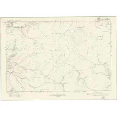 1896 Map of Derbyshire III, 1924 Print