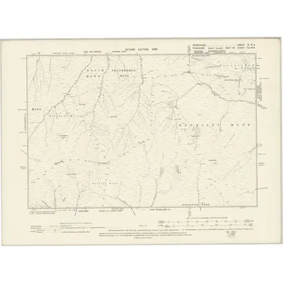 1896 Map of Derbyshire III.NE, 1898 Print