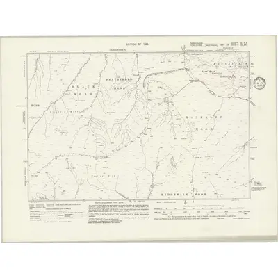 1896 Map of Derbyshire III.NE, 1935 Print