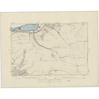 1879 Map of Derbyshire III.NW, 1882 Print
