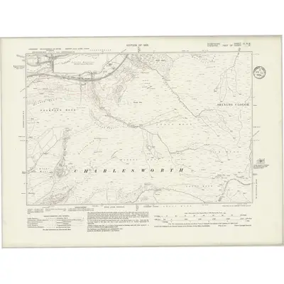 1919 Map of Derbyshire III.NW, 1934 Print