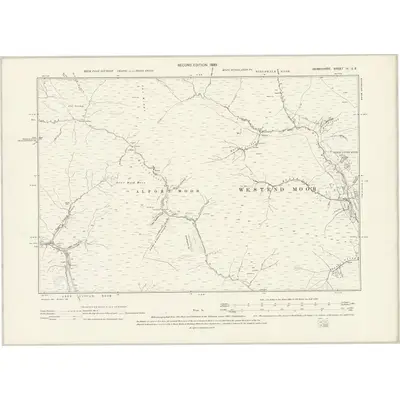 1896 Map of Derbyshire III.SE, 1899 Print