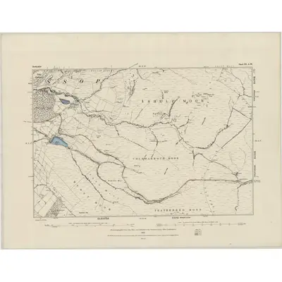 1879 Map of Derbyshire III.SW, 1882 Print