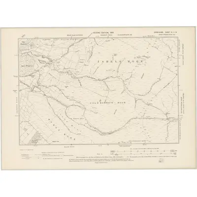 1896 Map of Derbyshire III.SW, 1899 Print