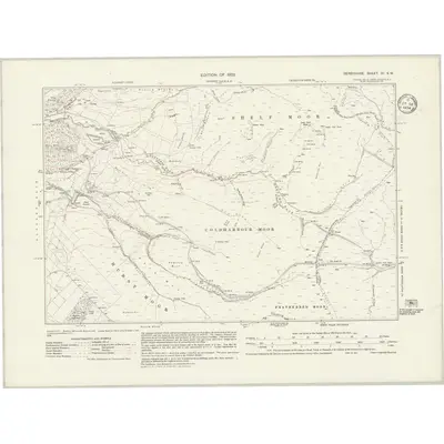 1919 Map of Derbyshire III.SW, 1934 Print