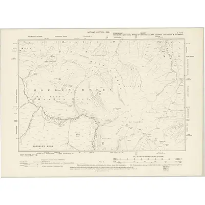 1896 Map of Derbyshire IV.NW, 1899 Print