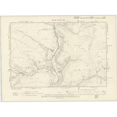 1896 Map of Derbyshire IV.SW, 1900 Print