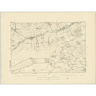 1880 Map of Derbyshire IX.NE, 1883 Print