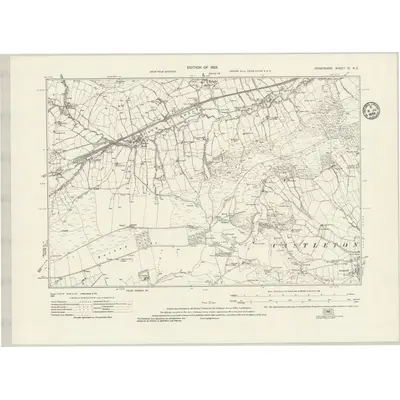 1919 Map of Derbyshire IX.NE, 1924 Print