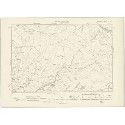 1896 Map of Derbyshire IX.NW, 1899 Print