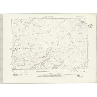 1919 Map of Derbyshire IX.NW, 1924 Print