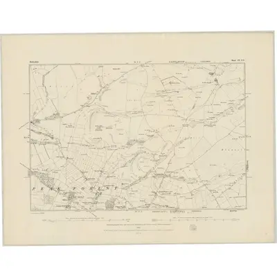1879 Map of Derbyshire IX.SE, 1882 Print
