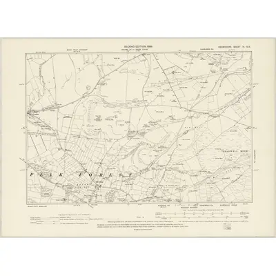 1897 Map of Derbyshire IX.SE, 1899 Print