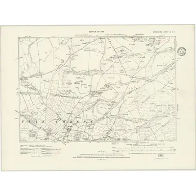 1919 Map of Derbyshire IX.SE, 1923 Print