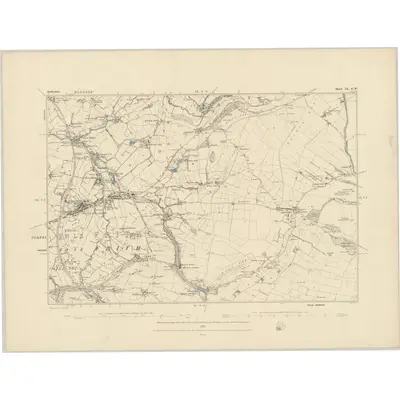 1878 Map of Derbyshire IX.SW, 1883 Print