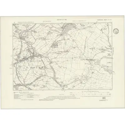 1919 Map of Derbyshire IX.SW, 1923 Print