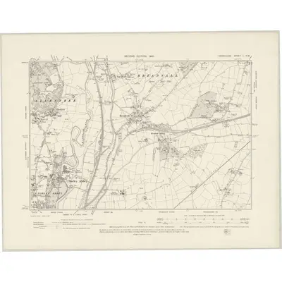 1899 Map of Derbyshire L.NW, 1901 Print
