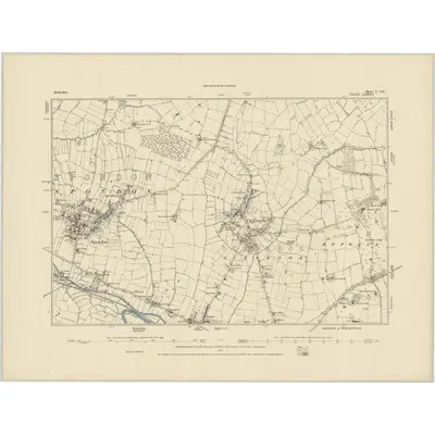 1880 Map of Derbyshire L.SE, 1885 Print