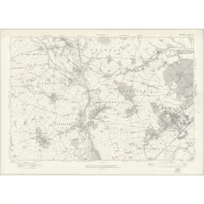 1913 Map of Derbyshire LI, 1921 Print