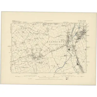 1880 Map of Derbyshire LI.SW, 1884 Print