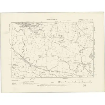 1899 Map of Derbyshire LII.NE, 1901 Print