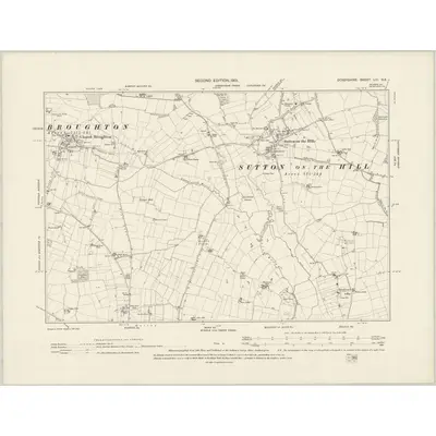 1899 Map of Derbyshire LIII.NE, 1901 Print