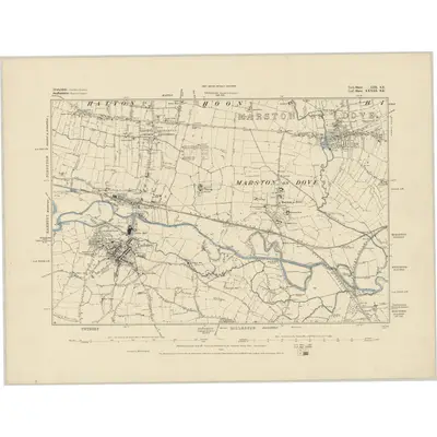 1879 Map of Derbyshire LIII.SE, 1885 Print